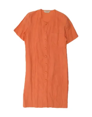 ST MICHAEL Womens Shirt Dress UK 14 Large  Orange Flexible Placket Structure Job Interview