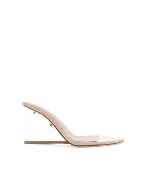 Velvet Wedding Heels Sexy High Heels NYDIA - CLEAR-NUDE PATENT
