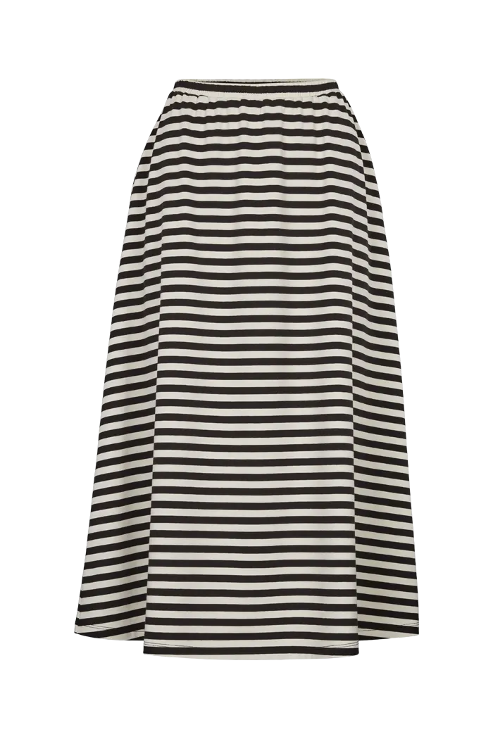 Photoshoot Ready Smooth Look Elba Skirt GOTS - Black/Off White