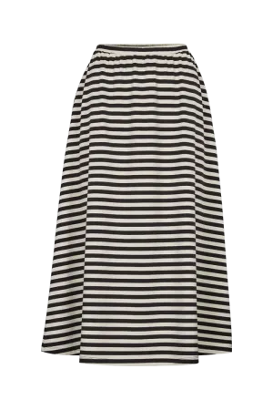 Opaque Lining Elba Skirt GOTS - Black/Off White