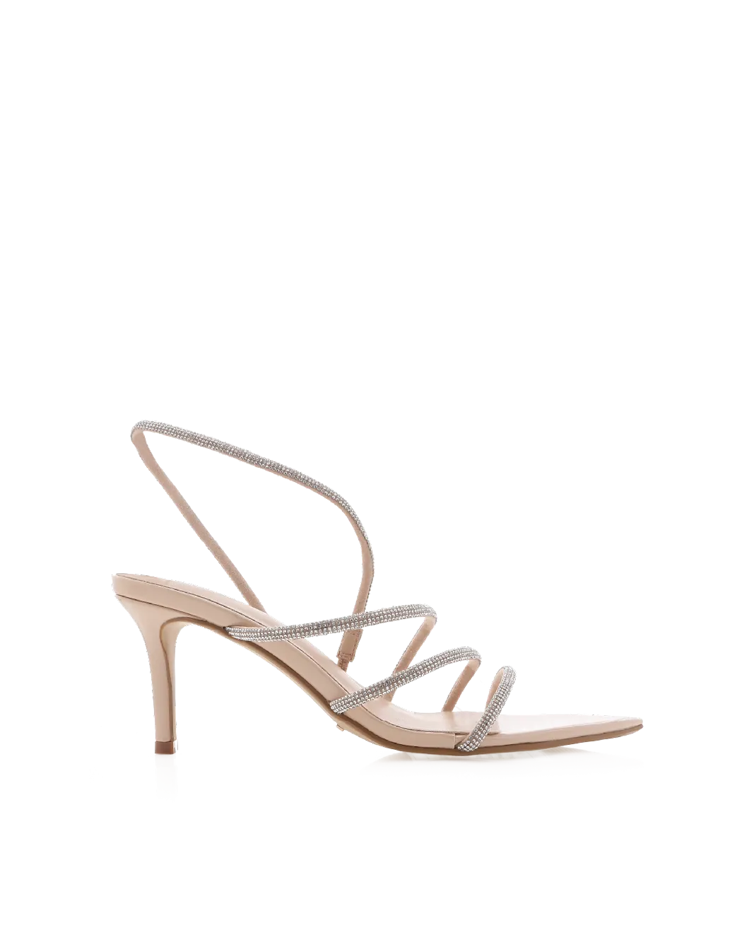 Peep Toe Pumps Embellished Wedding Shoes ELOWEN - NUDE-DIAMANTE