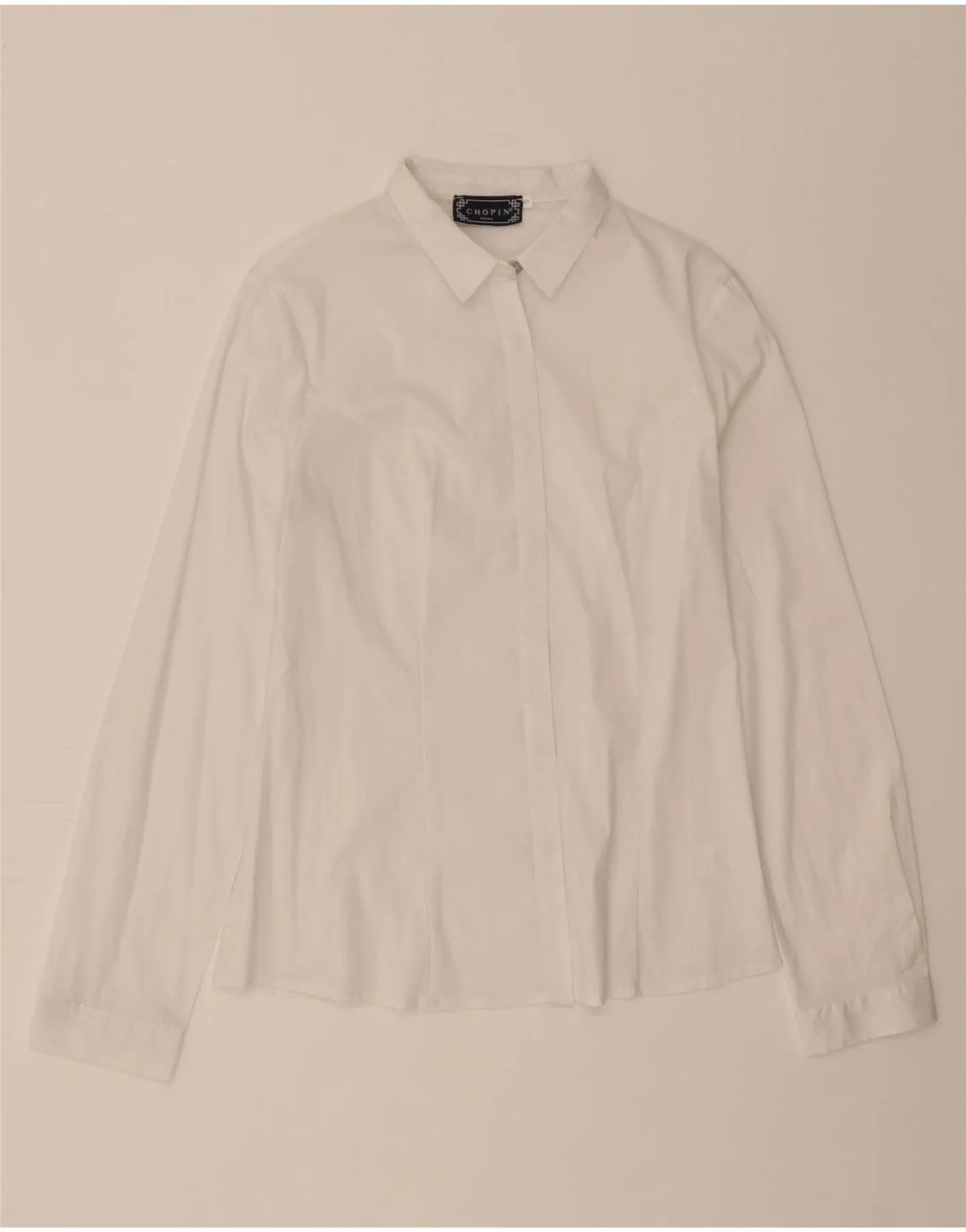 Lightweight Construction CHOPIN ROMA Womens Shirt UK 10 Small White Cotton