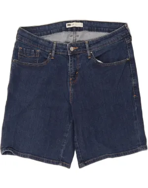 LEVI'S Womens Denim Shorts US 16 2XL W34  Navy Blue Cotton Eco Friendly Dye