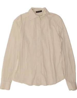 DOLCE & GABBANA Womens Shirt IT 42 Medium White Camouflage Style Special Occasion