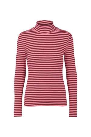 Ludmilla High-neck - Bubble gum/Bordeaux Truffle Travel Style Trend Micro Perforated Fabric