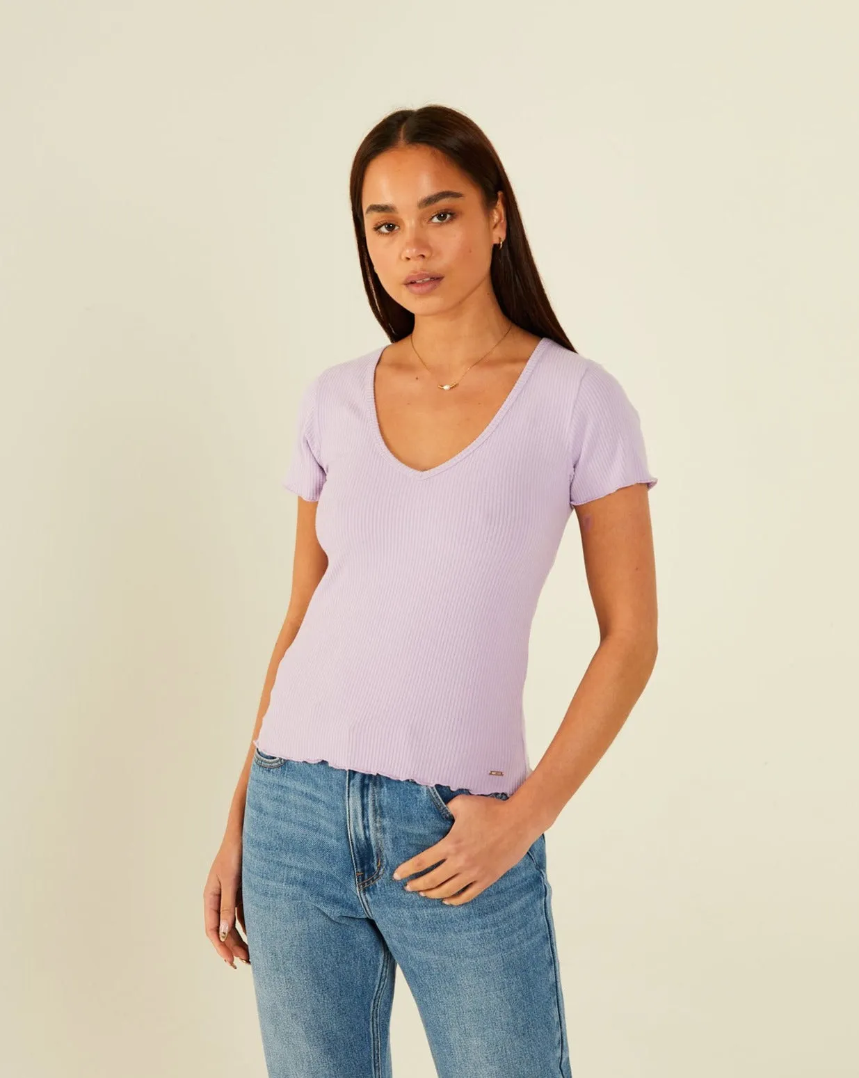 Cashmere combination Este T-Shirt Purple Rose