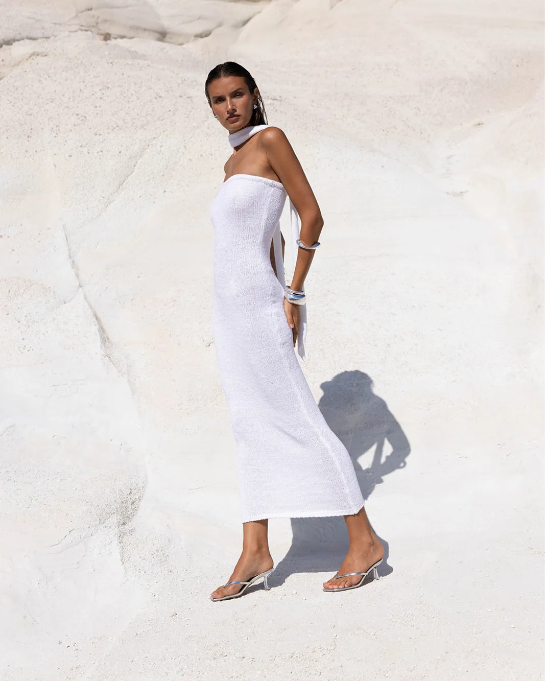 Comfortable Stiletto Sandals ESTI - SILVER METALLIC