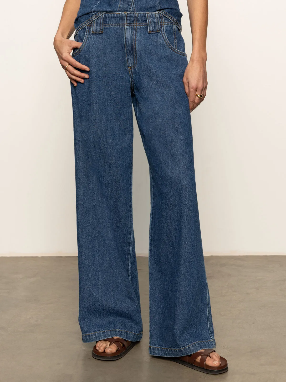 NonRestrictiveCut Arden Wide Leg Jeans Perfect Storm