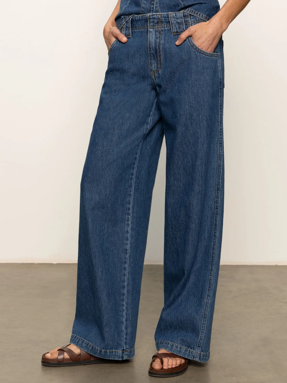 Arden Wide Leg Jeans Perfect Storm Secure Closures
