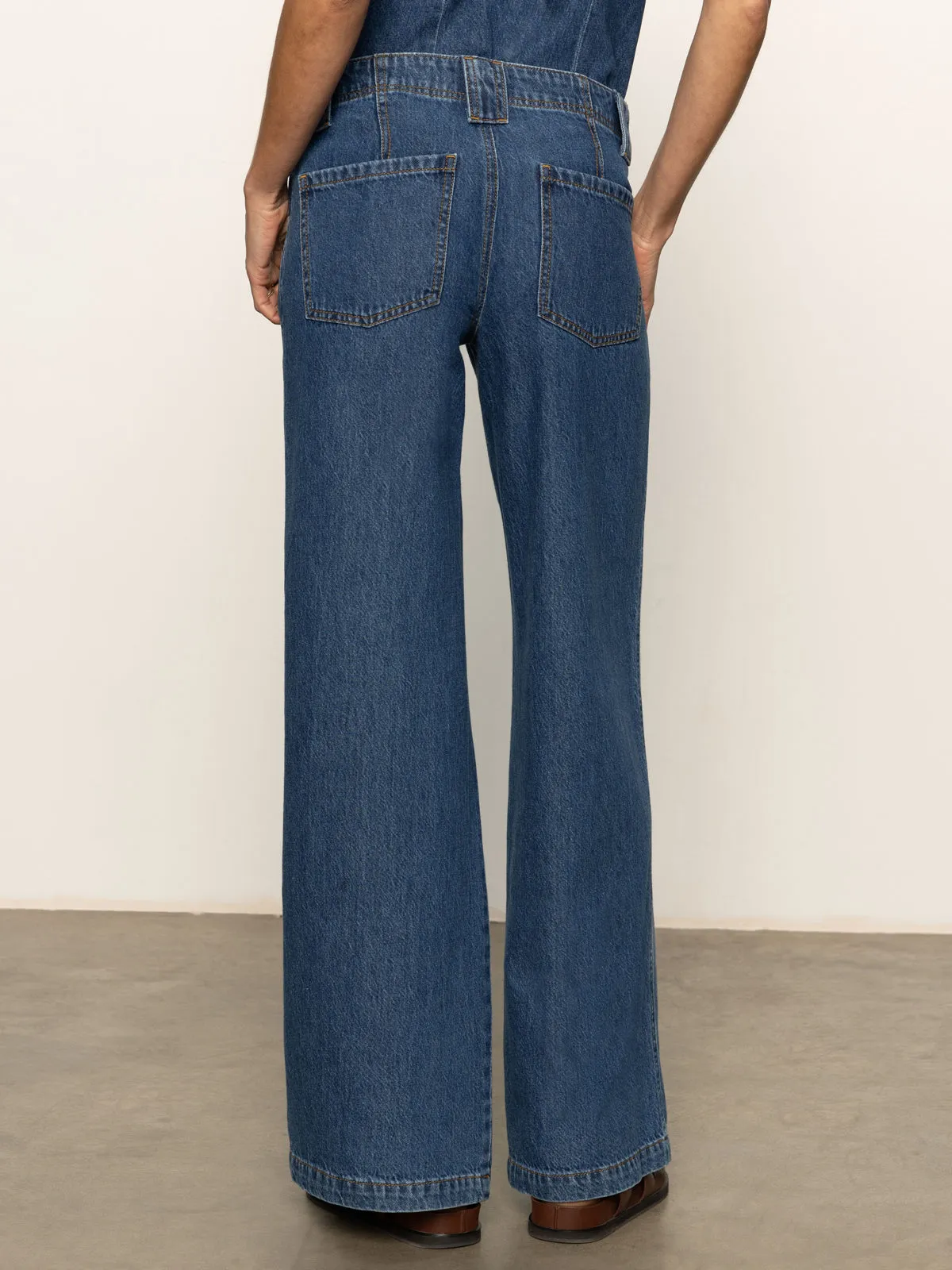 NonRestrictiveFit Arden Wide Leg Jeans Perfect Storm