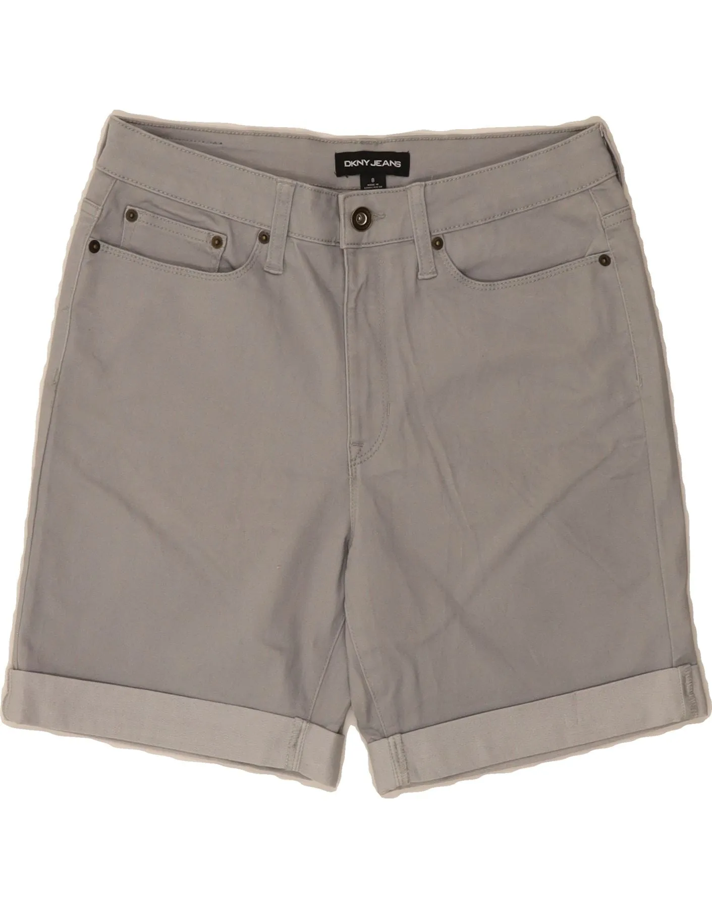 Polo Style Beach Wear DKNY Womens Casual Shorts US 8 Medium W30  Grey Cotton