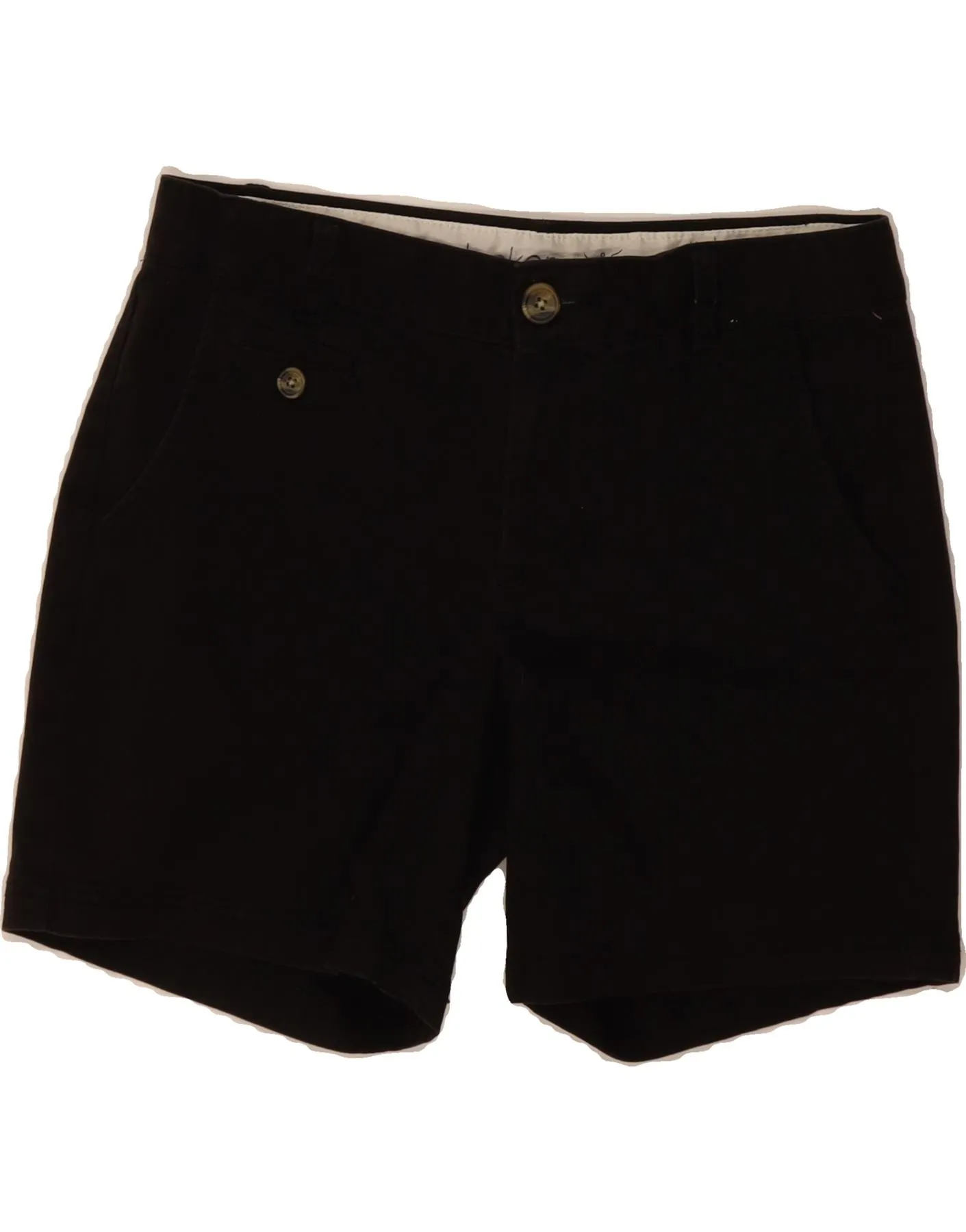 Tailored Cut DOCKERS Womens Chino Shorts US 6 Medium W30  Black Cotton