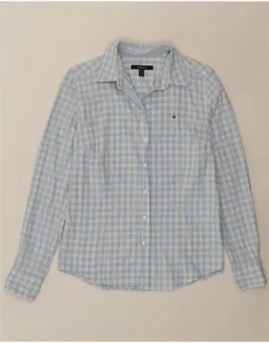 Cozy Feel GANT Womens Shirt UK 14 Large Blue Gingham Cotton