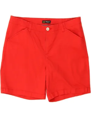 Breathable Underarm Vents Edgy style LEE Womens Mid Rise Regular Fit Casual Shorts US 14 XL W38 Red Cotton