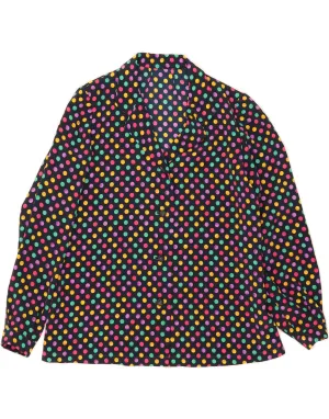 Formal Elegance VINTAGE Womens Shirt Blouse UK 14 Medium Multicoloured Polka Dot