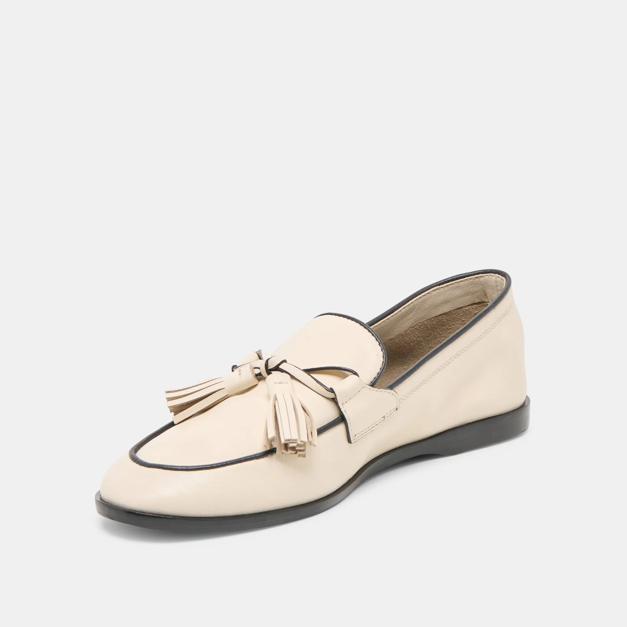 LOKLAN LOAFERS IVORY LEATHER Fashion Walk