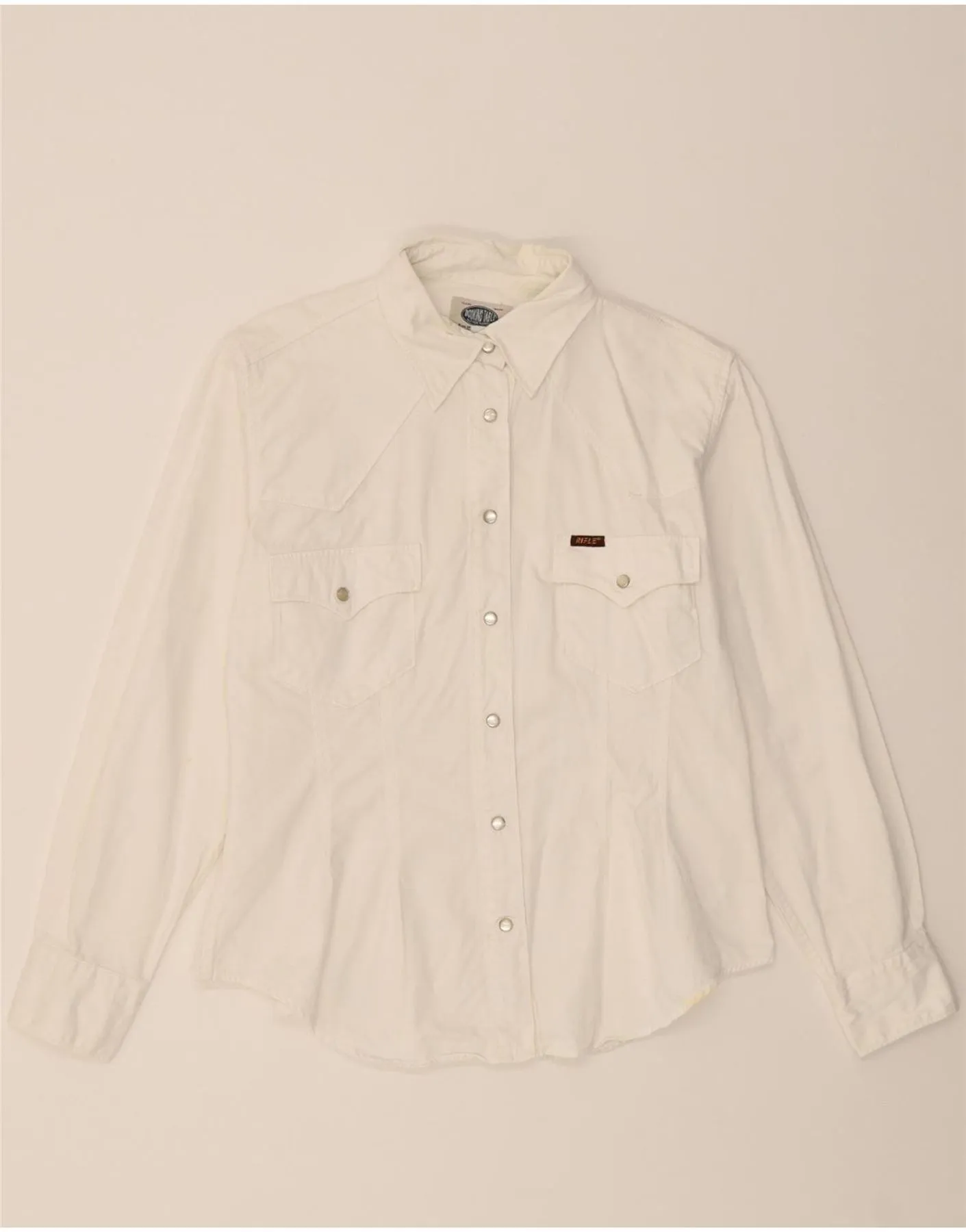 RIFLE Womens Shirt UK 18 XL White Cotton Anti-static