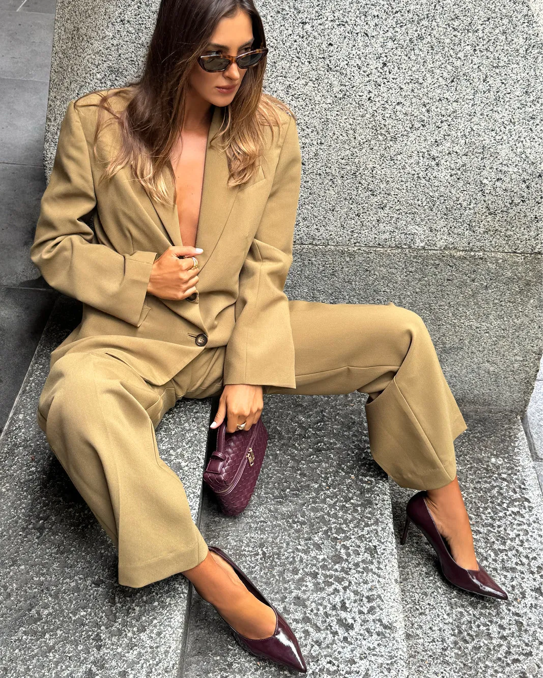 FABIOLA - MULBERRY CRINKLE PATENT Stylish Stilettos