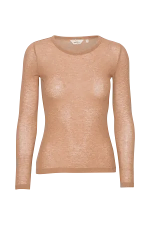 Modern Casual Microfiber Blend Lublina LS Tee - Apple Cinnamon