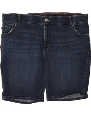 LEE Womens High Waist Denim Shorts US 24 4XL W44 Navy Blue Cotton Resort Wear