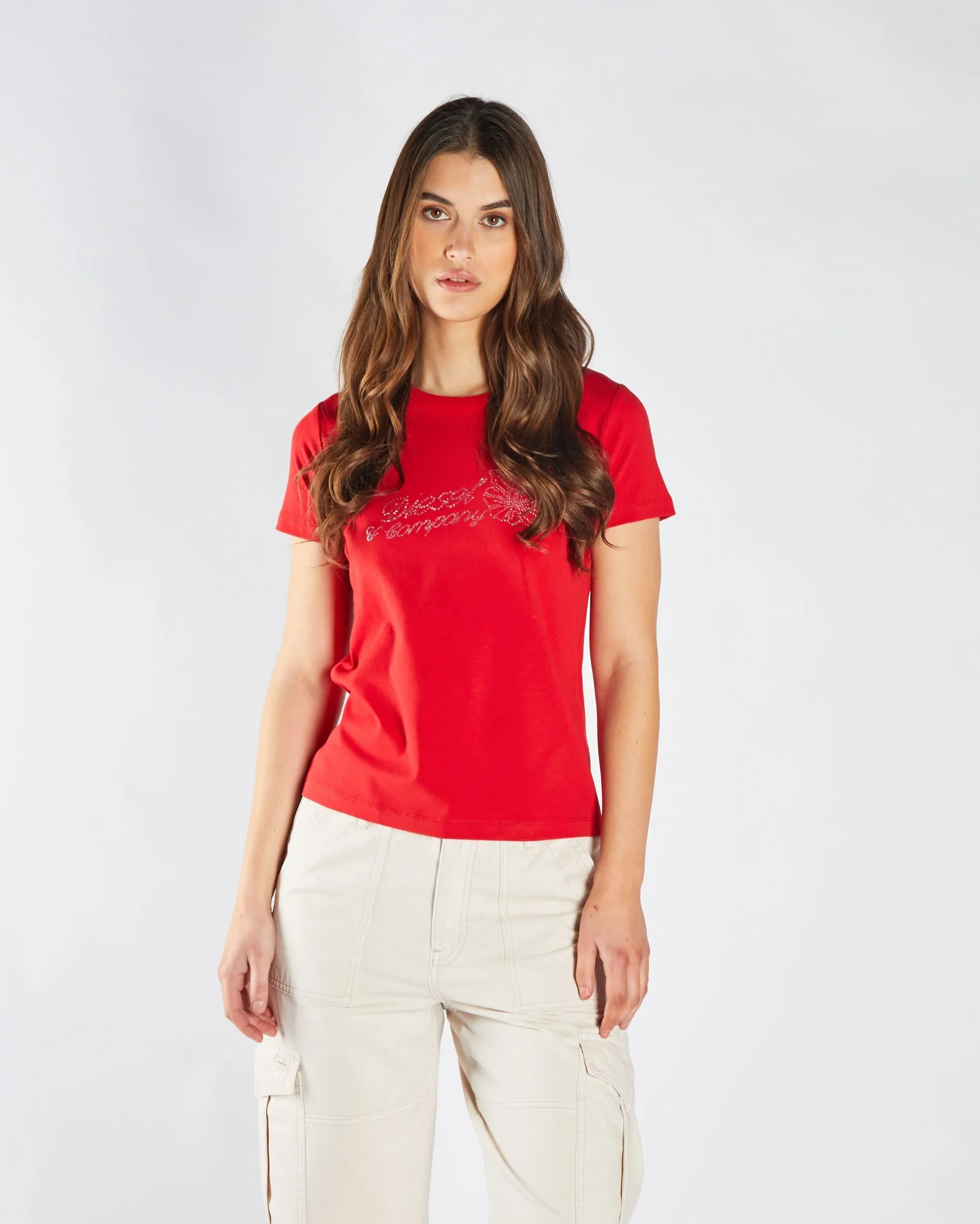 Fadia Tee Salsa Simple Yet Cozy Stretch Jersey Knit