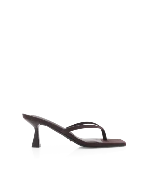 Heels for Spring Formal Sandals XAMI - DARK CACAO SUEDE