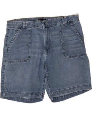 LEE Womens Regular Fit Mid Rise Denim Shorts W36 XL Blue Compact Fold Design Athleisure Trend