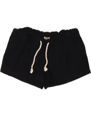 Anti Pill Treatment ROXY Womens Hot Pants Medium W32  Navy Blue Linen