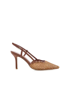 Training KAMERON - DARK TAN-NATURAL RAFFIA