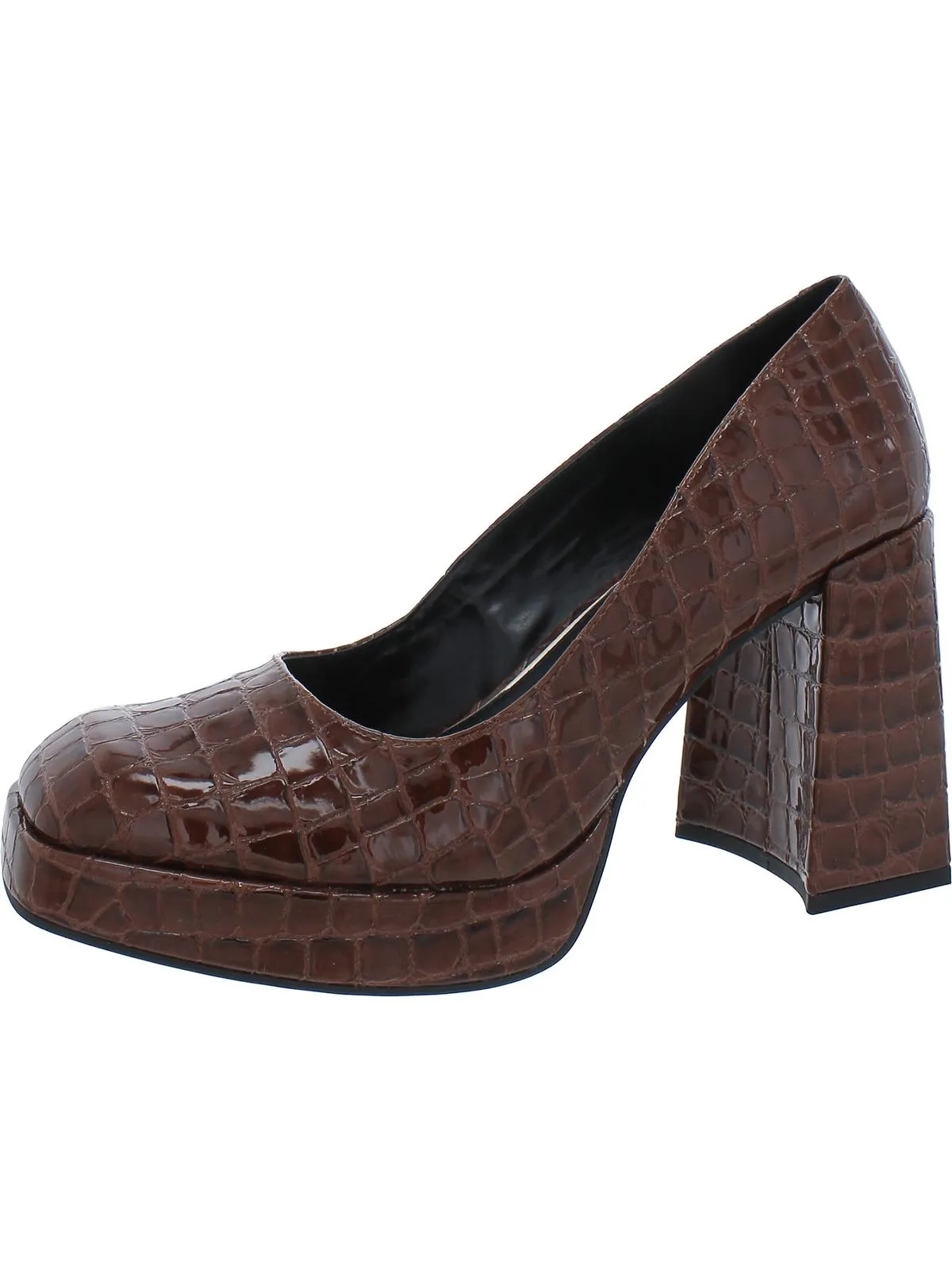 Winter Sandals BRI PUMP Womens Slip On Block Heel Pumps