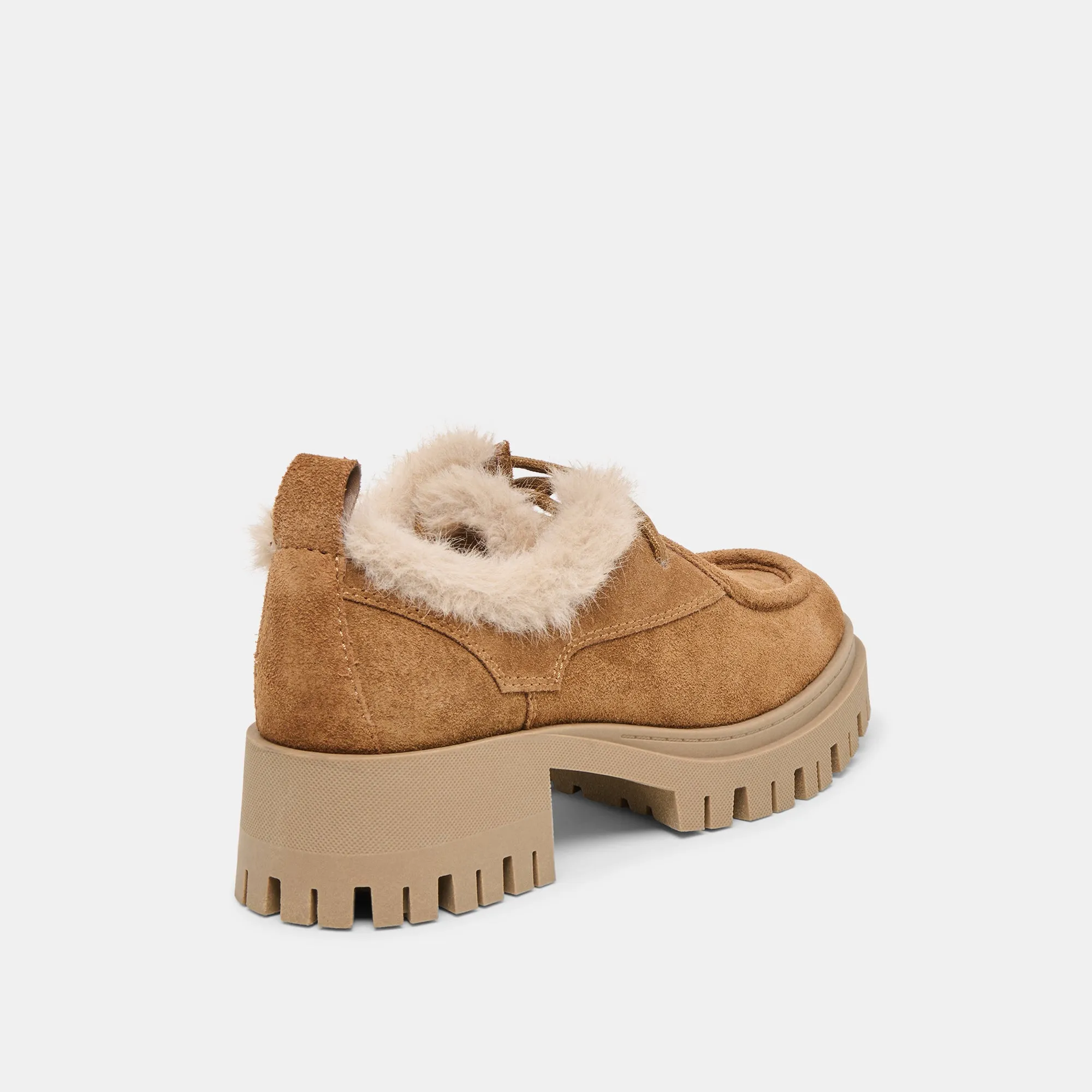 MILZA PLUSH LOAFERS LT BROWN SUEDE Active Footwear