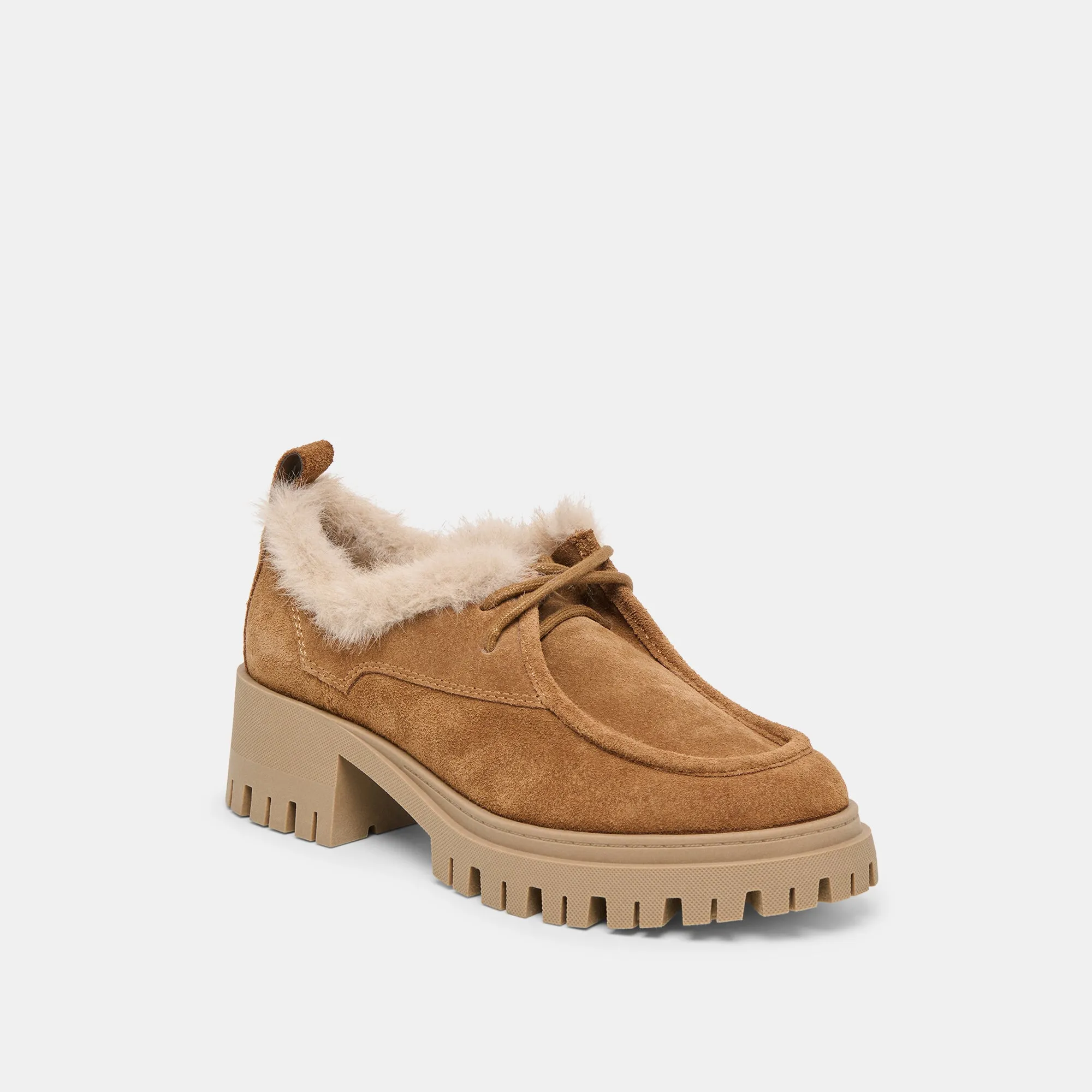 Book Walk MILZA PLUSH LOAFERS LT BROWN SUEDE