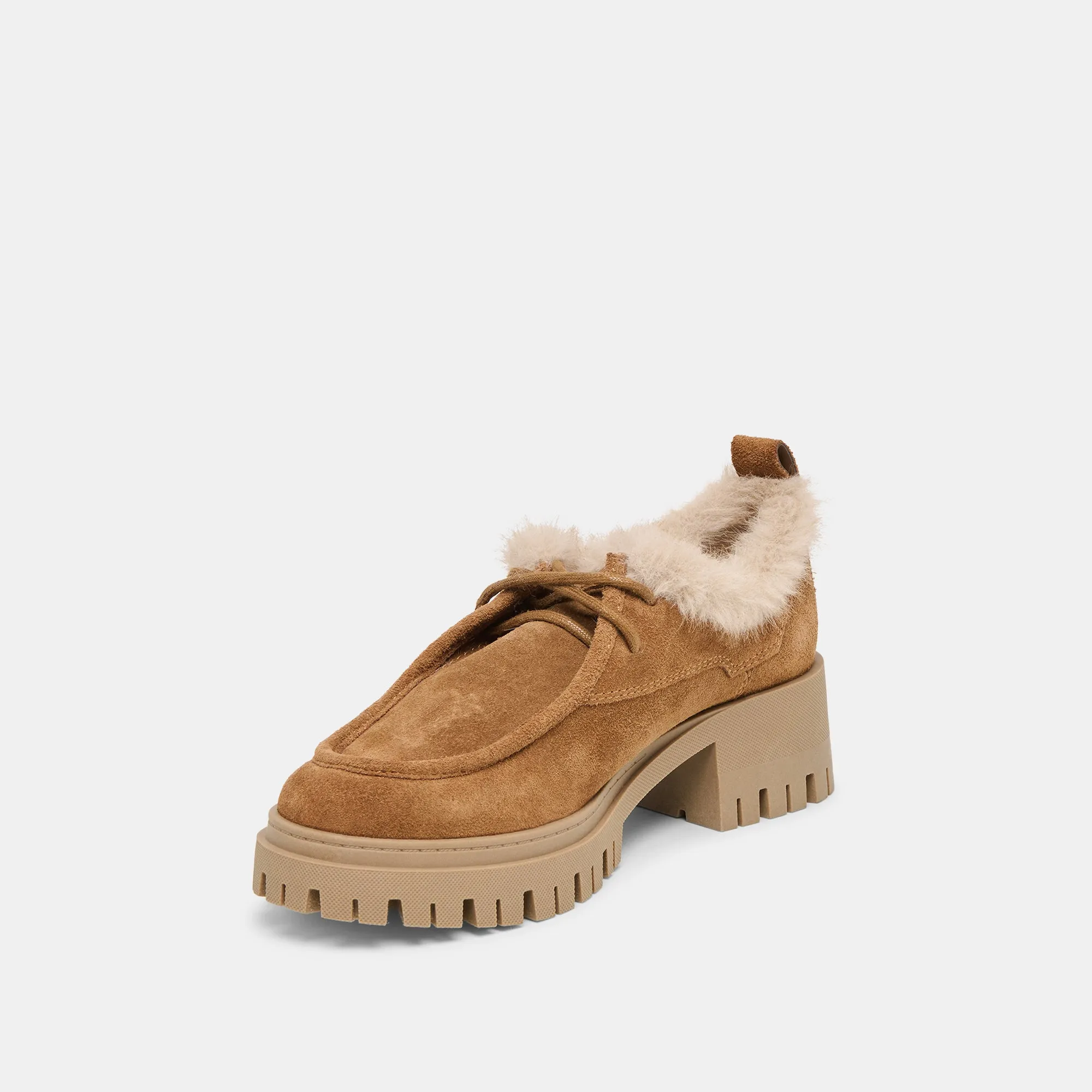 MILZA PLUSH LOAFERS LT BROWN SUEDE Country Path