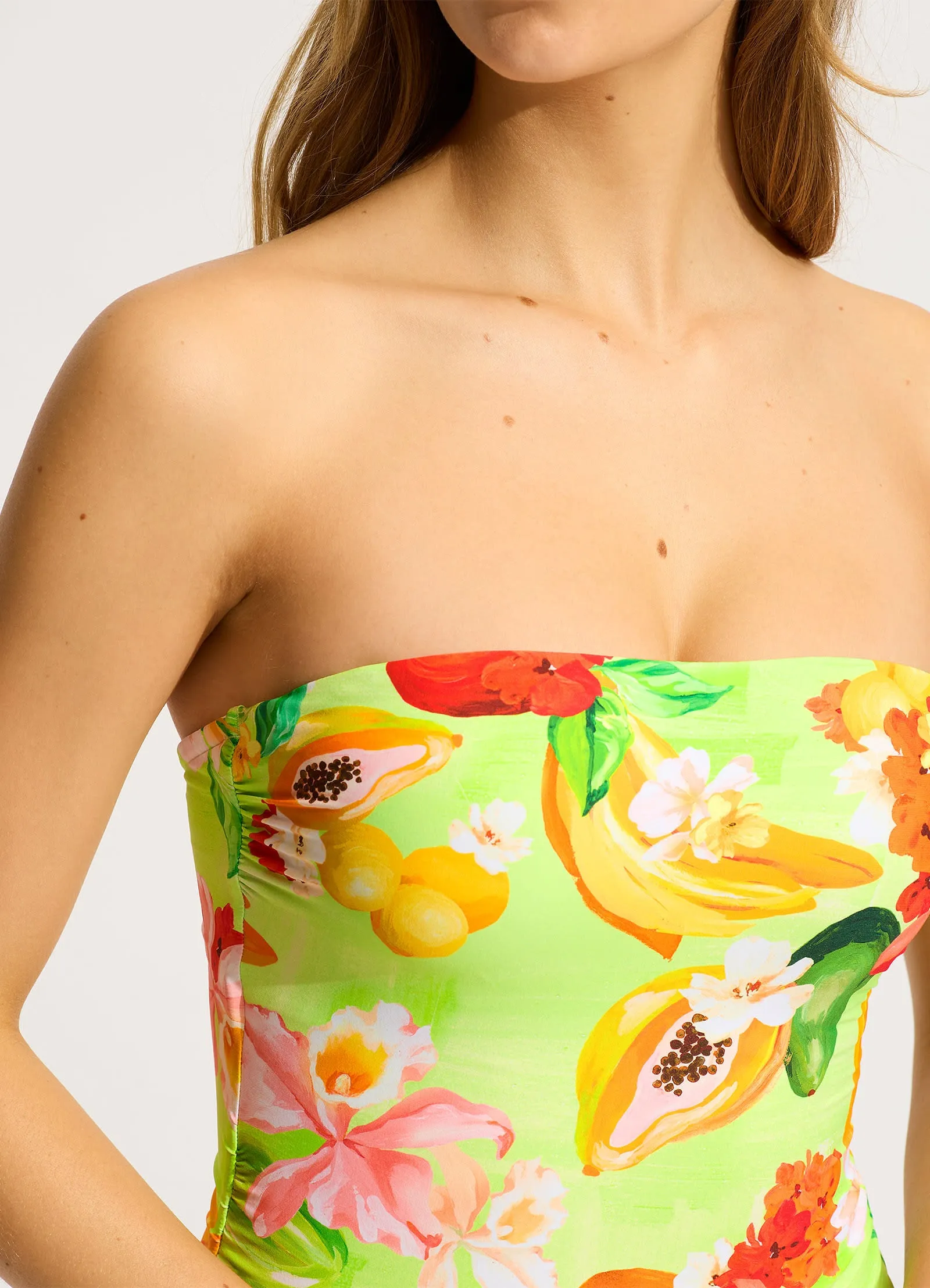 Tropique DD Bandeau One Piece - Aloe Gel Adjustable Drawstring Waist