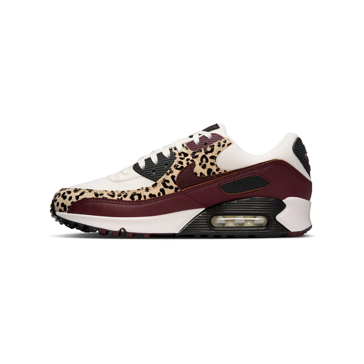 running shoes for treadmill users foggy - day running wear Nike Air Max 90 'Leopard Burgundy' Women's Shoes