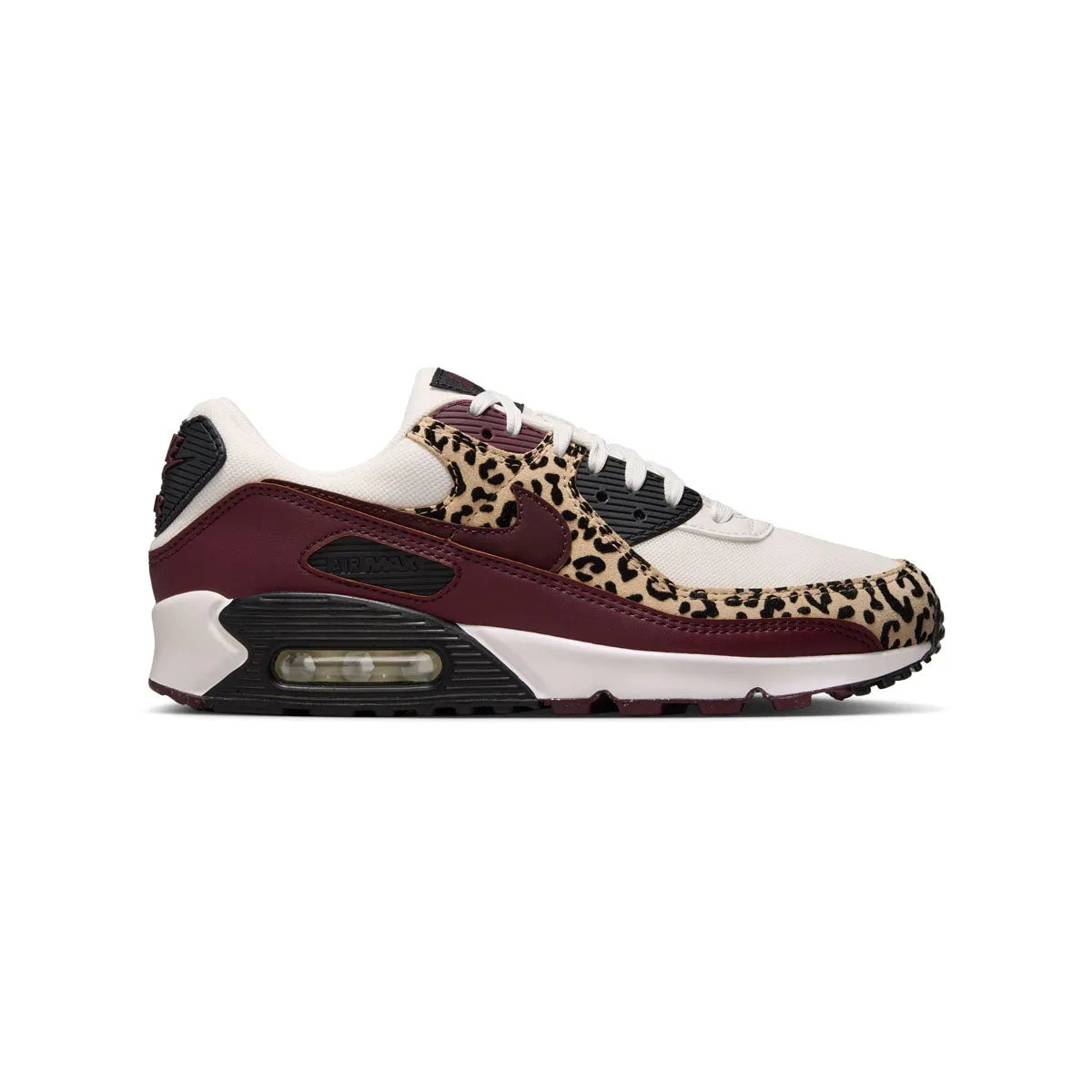 running on snow shoes Overpronation Control Nike Air Max 90 'Leopard Burgundy' Women's Shoes