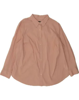 Eco Friendly Dye Non Static Finish RALPH LAUREN Womens Shirt UK 22 3XL Pink Cotton