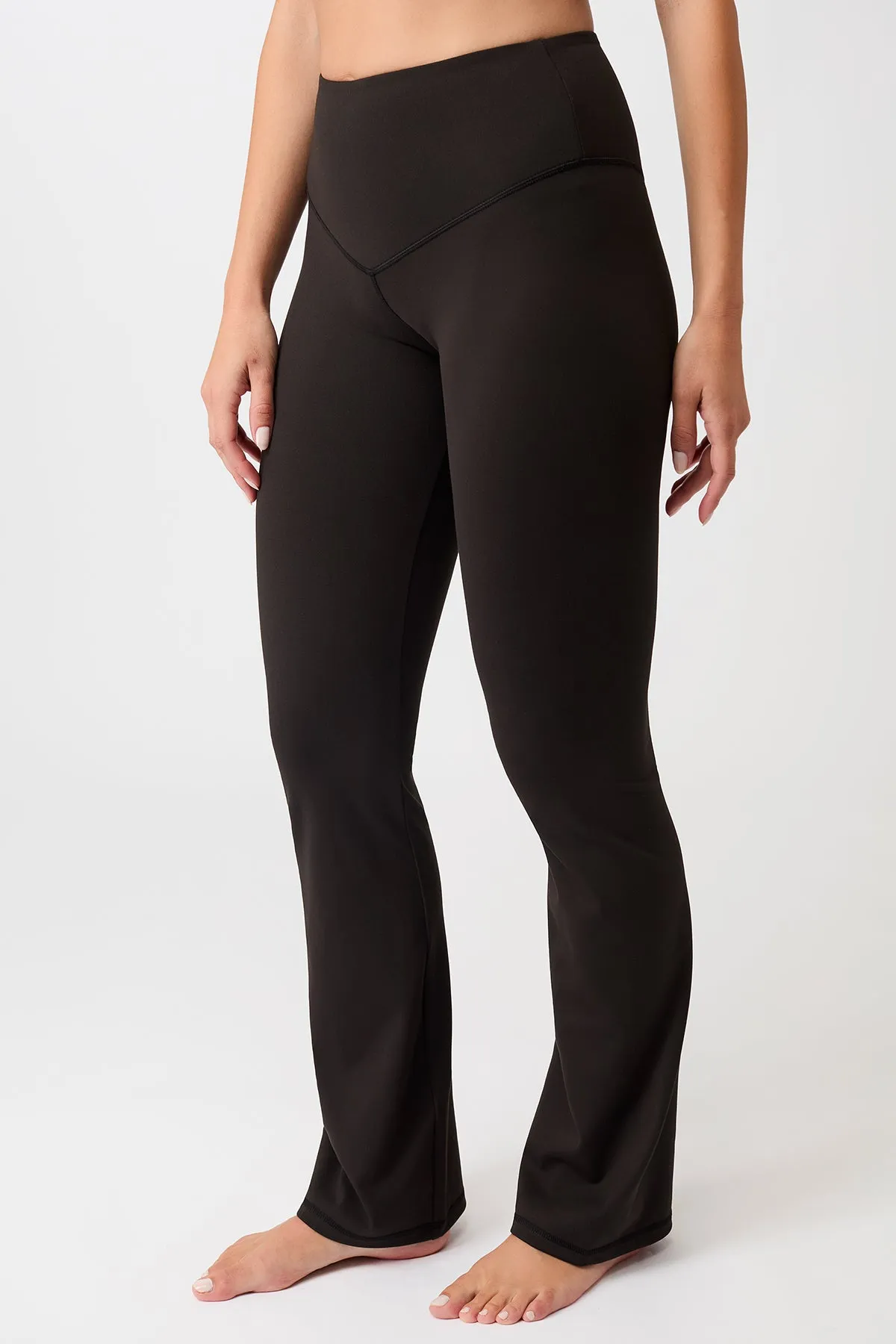 Flared Sports Pants - Black Casual Wearer Outdoor Running Slimming Comfort