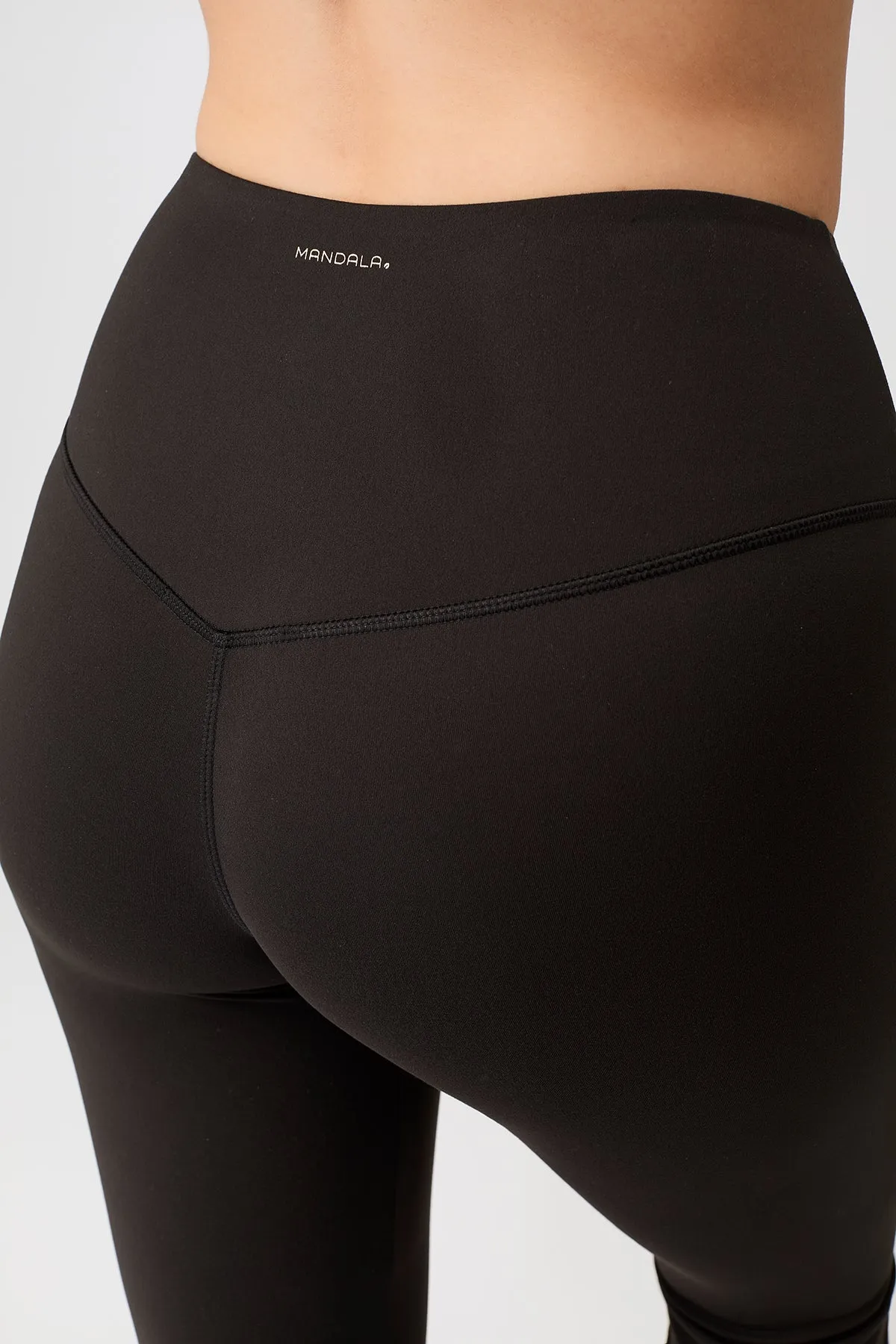 Flared Sports Pants - Black Reinforced Knees