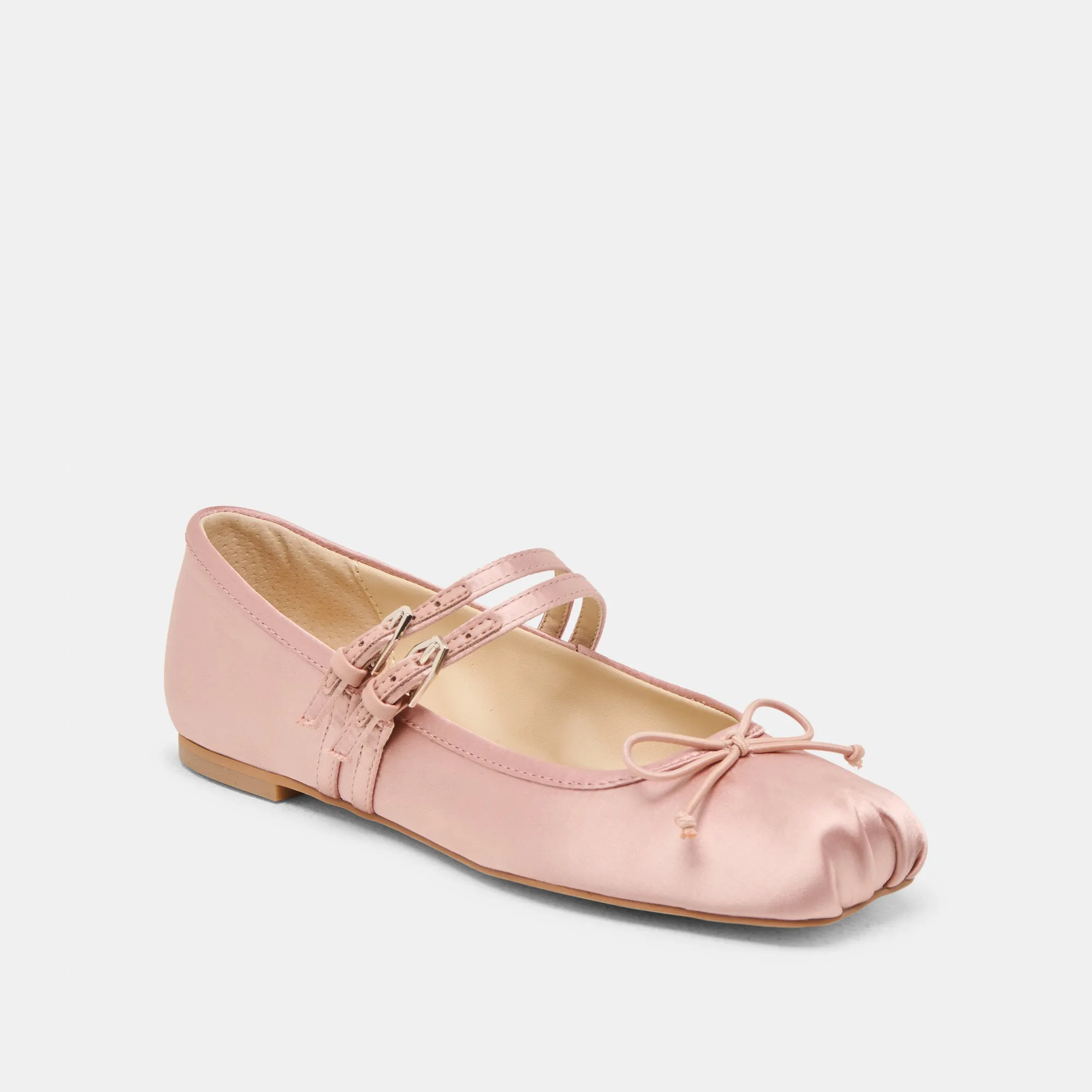 GIBSEN BALLET FLATS BLUSH SATIN Leather Soft Style Seek