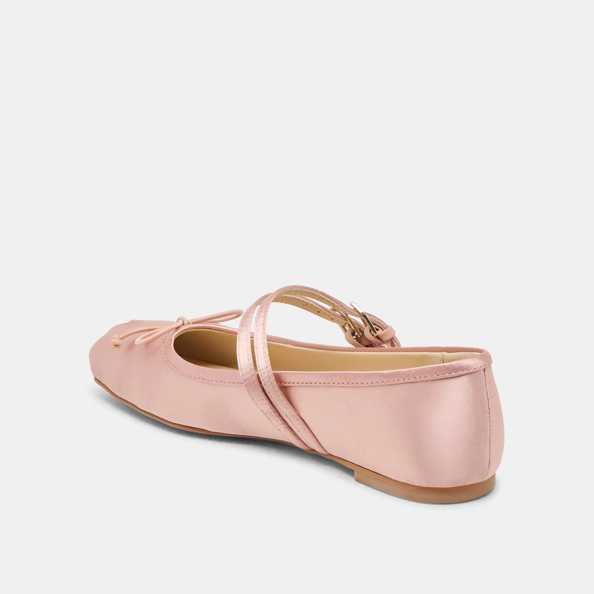 GIBSEN BALLET FLATS BLUSH SATIN Neutral Base Fit Step