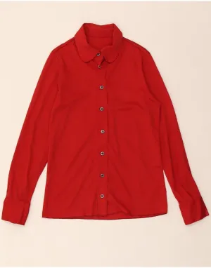 VINTAGE Womens Shirt Blouse IT 46 Large Red Fashion staples Winter Fashion
