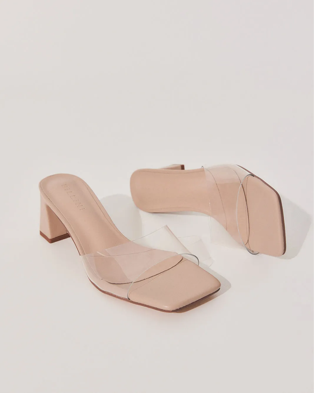 FINBAR - CLEAR-NUDE Durable Material Chic White Stilettos