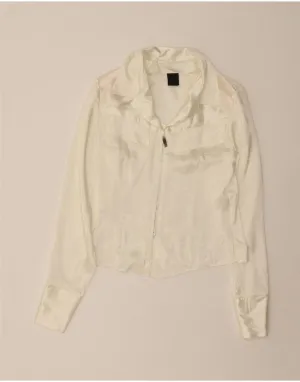 Team Building Holiday Travel VINTAGE Womens Shirt Blouse IT 38 XS Off White Polyester