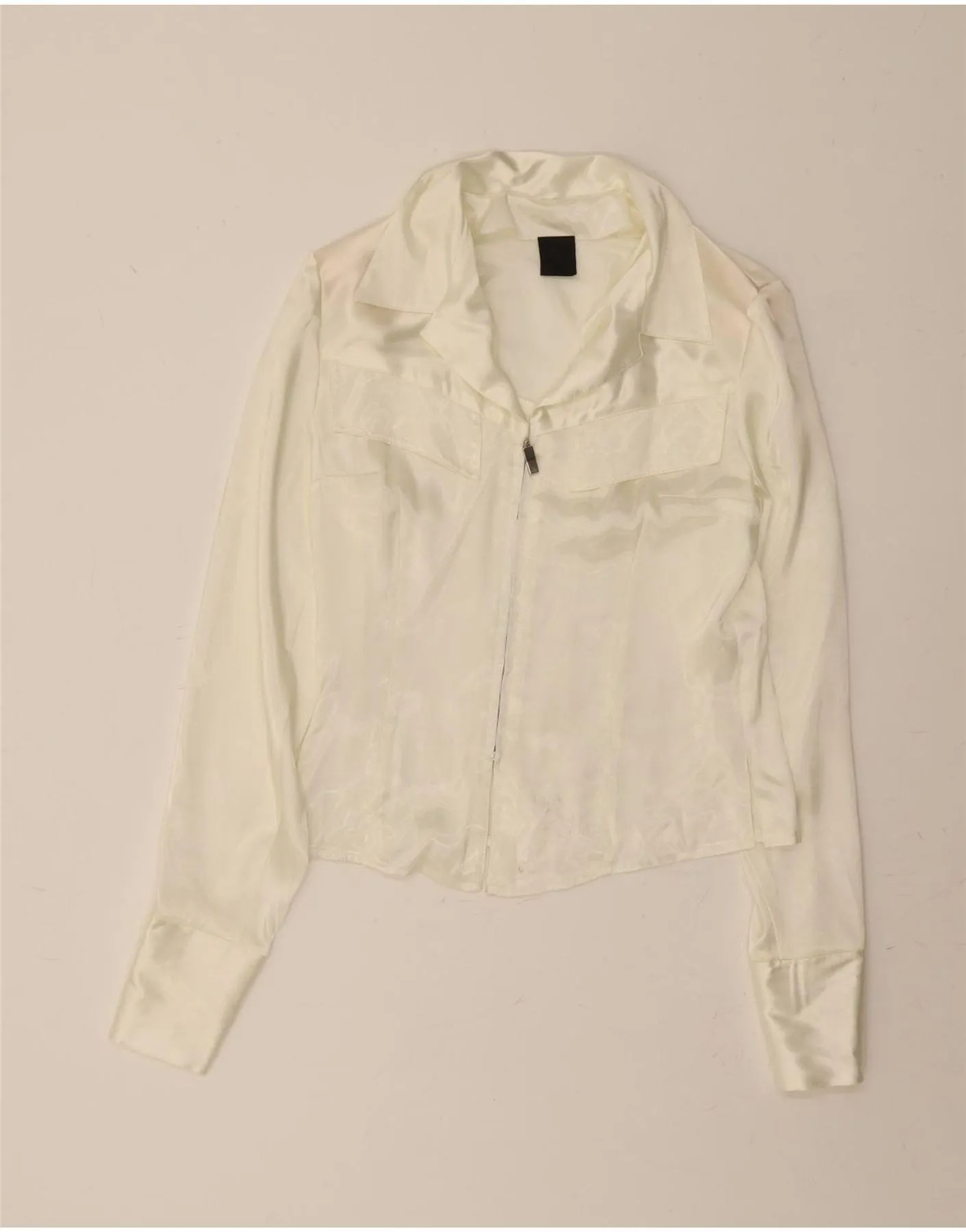 Team Building Holiday Travel VINTAGE Womens Shirt Blouse IT 38 XS Off White Polyester