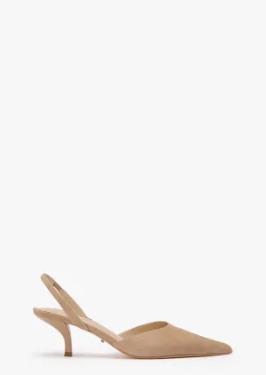 Juliette Wheat Suede Chic Pumps