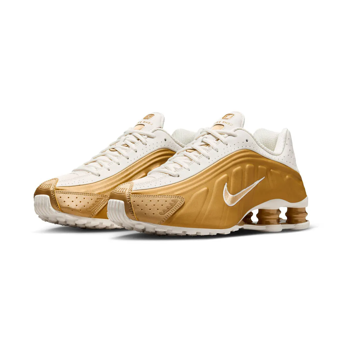senior running shoes Nike Shox R4 'Metallic Gold' Women's Shoes