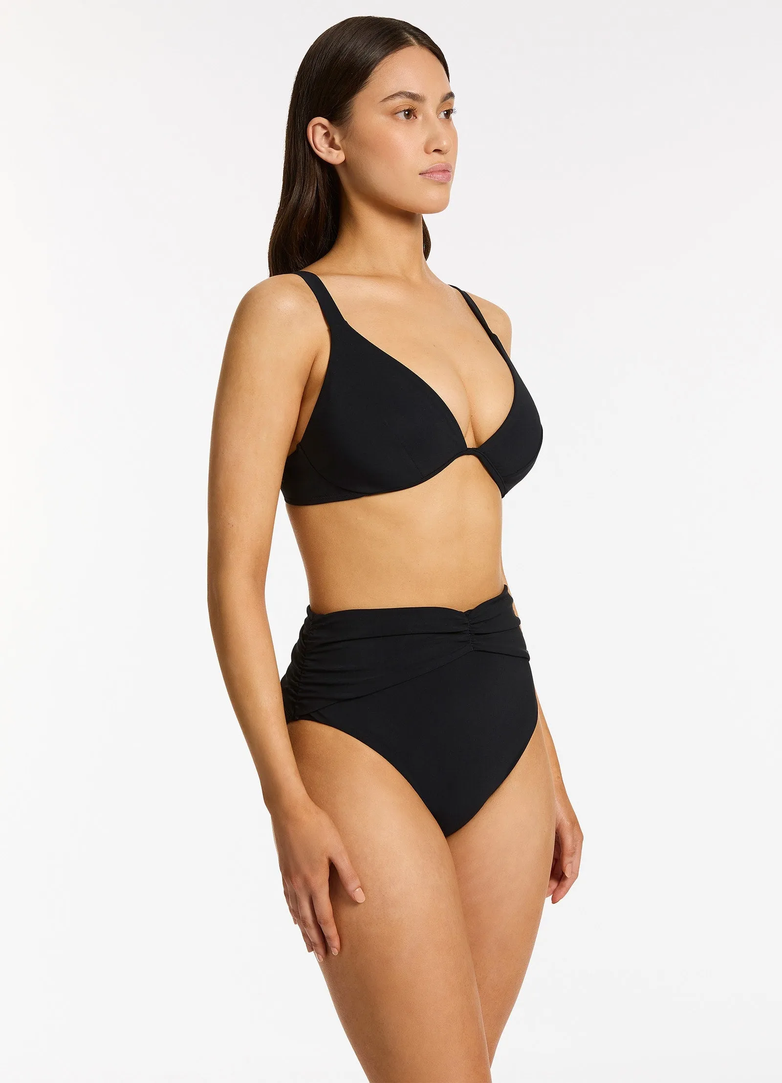 Jetset Underwire Triangle Bikini Top - Black Non Irritating Tags