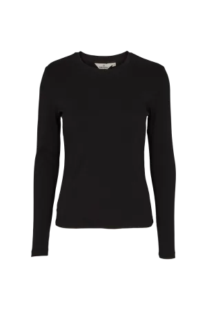 Trendy Sporty essentials Ludmilla LS Tee - Black