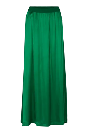 Mood Outfitboard Fresh Aesthetic Flora Wide Skirt - Green Jacket